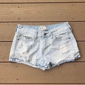 Vintage Y2K Abercrombie & Fitch Denim Mini Shorts Size 2/W26 Preppy